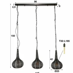 hofstein Suspension Tramaga, 3 lumières* Suspensions