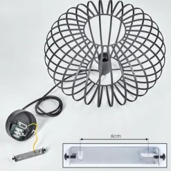 Lampes Industrielles-hofstein Suspension Trapichera Noir, 1 lumière