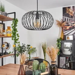 Lampes Industrielles-hofstein Suspension Trapichera Noir, 1 lumière