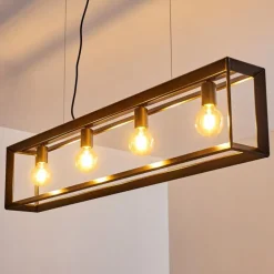 Lampes Industrielles-hofstein Suspension Traryd Noir, 4 lumières