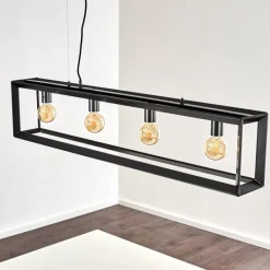 Lampes Industrielles-hofstein Suspension Traryd Noir, 4 lumières