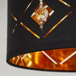 Lampes En Tissu-hofstein Suspension Trasancos Noir, 4 lumières