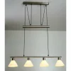 Luminaires Trio Suspension Trio 3751 Acier inoxydable, Nickel mat, 4 lumières