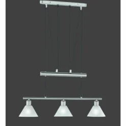 Luminaires Trio Suspension Trio 3751 Acier inoxydable, Nickel mat, 3 lumières