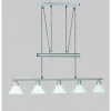 Luminaires Trio Suspension Trio 3751 Acier inoxydable, Nickel mat, 5 lumières