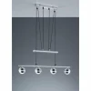 Luminaires Trio Suspension Trio 8282 LED Chrome, 4 lumières* Suspensions