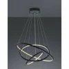Luminaires Trio Suspension Trio Aaron LED Anthracite, 1 lumière, Télécommandes, Changeur de couleurs