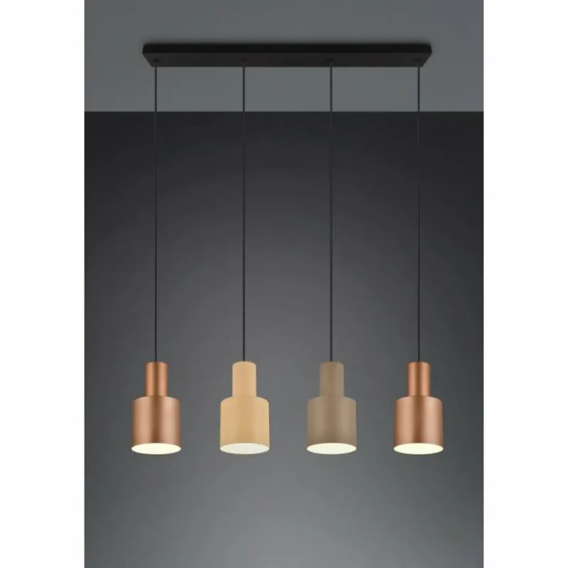 Luminaires Trio Suspension Trio AGUDO Noir, 4 lumières* Suspensions
