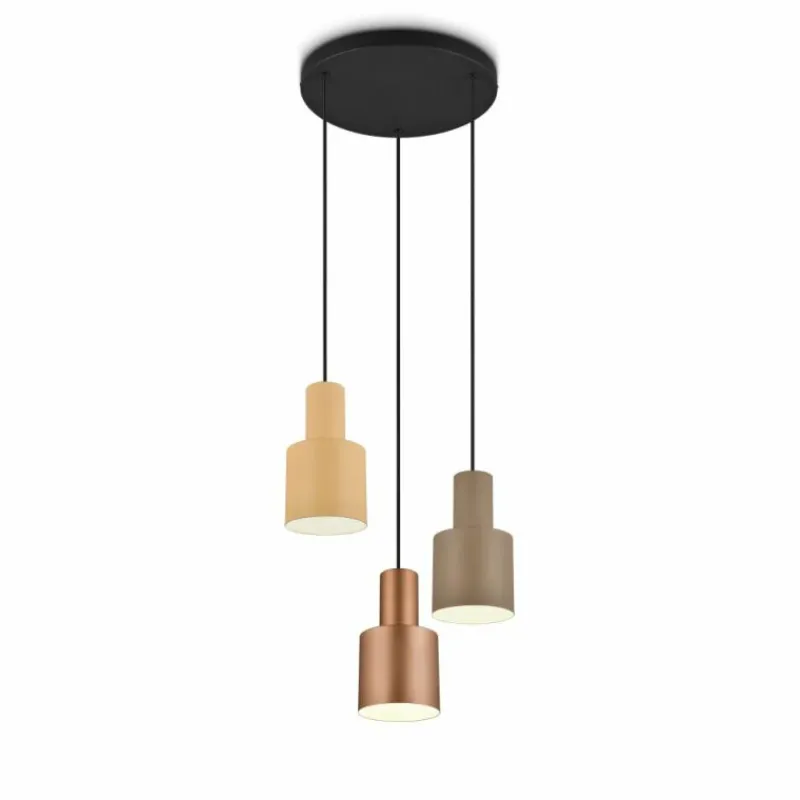 Luminaires Trio Suspension Trio AGUDO Noir, 3 lumières* Suspensions