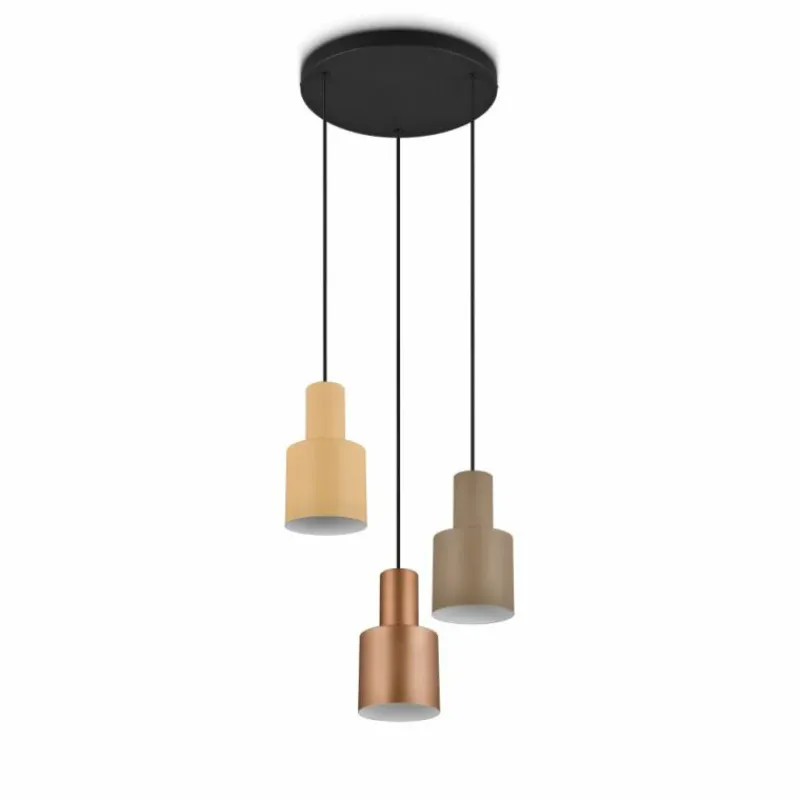 Luminaires Trio Suspension Trio AGUDO Noir, 3 lumières* Suspensions