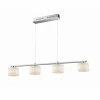 Luminaires Rustiques-Luminaires Trio Suspension Trio ALEGRO LED Nickel mat, 4 lumières