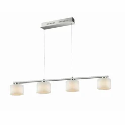 Luminaires Rustiques-Luminaires Trio Suspension Trio ALEGRO LED Nickel mat, 4 lumières