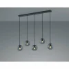 Suspension Verre Fumé-Luminaires Trio Suspension Trio Balini LED Anthracite, 5 lumières