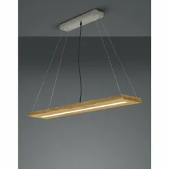 Luminaires Antiques-Luminaires Trio Suspension Trio Brad LED Bois clair, 1 lumière