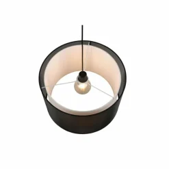 Lampes En Tissu-Luminaires Trio Suspension Trio Burton Noir, 1 lumière