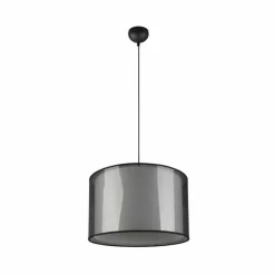 Lampes En Tissu-Luminaires Trio Suspension Trio Burton Noir, 1 lumière