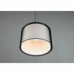 Lampes En Tissu-Luminaires Trio Suspension Trio Burton Noir, 1 lumière