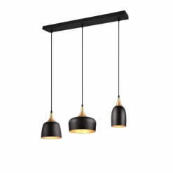 Luminaires Trio Suspension Trio Chiraz Noir, 3 lumières* Suspensions