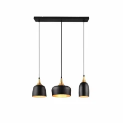 Luminaires Trio Suspension Trio Chiraz Noir, 3 lumières* Suspensions