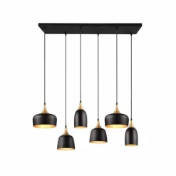 Luminaires Trio Suspension Trio Chiraz Noir, 6 lumières* Suspensions