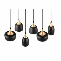 Luminaires Trio Suspension Trio Chiraz Noir, 6 lumières* Suspensions
