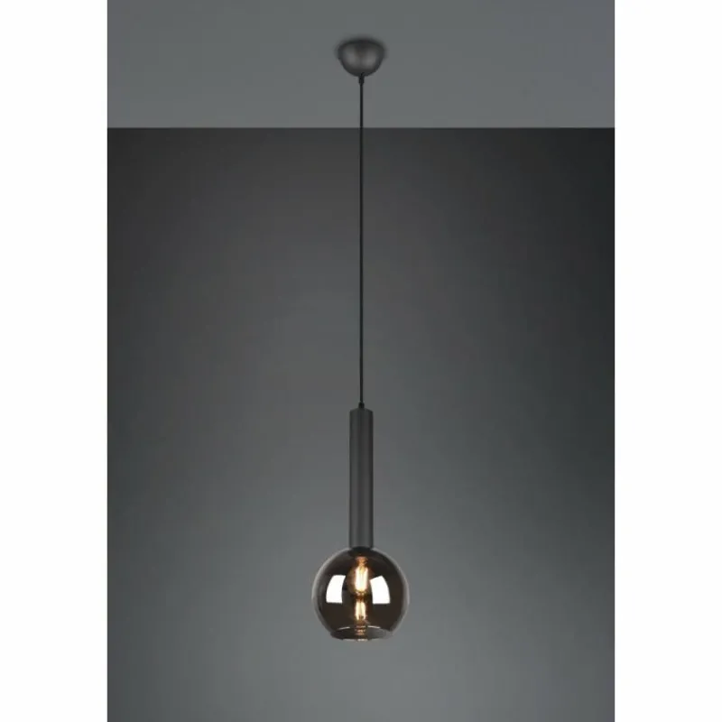 Luminaires Trio Suspension Trio Clayton Noir, 1 lumière* Suspensions