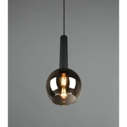 Luminaires Trio Suspension Trio Clayton Noir, 1 lumière* Suspensions