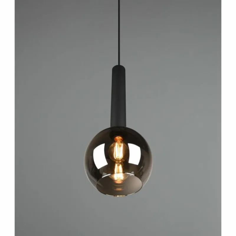 Luminaires Trio Suspension Trio Clayton Noir, 1 lumière* Suspensions