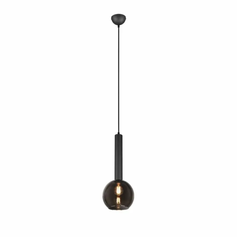 Luminaires Trio Suspension Trio Clayton Noir, 1 lumière* Suspensions