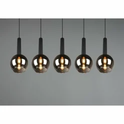 Luminaires Trio Suspension Trio Clayton Noir, 5 lumières* Suspensions