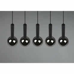 Luminaires Trio Suspension Trio Clayton Noir, 5 lumières* Suspensions
