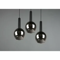 Luminaires Trio Suspension Trio Clayton Noir, 3 lumières* Suspensions
