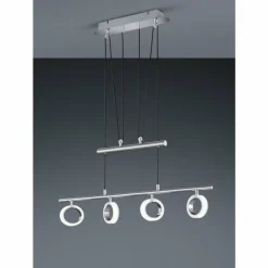 Luminaires Trio Suspension Trio CORLAND II LED Chrome, 4 lumières* Suspensions