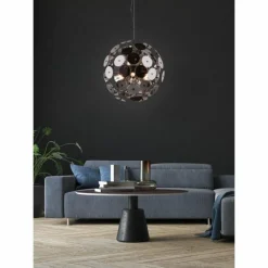 Luminaires Trio Suspension Trio Discalgo Noir, 6 lumières