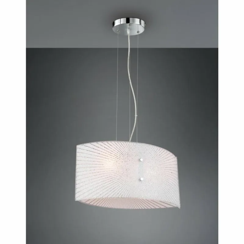 Luminaires Trio Suspension Trio Elisa Chrome, 2 lumières