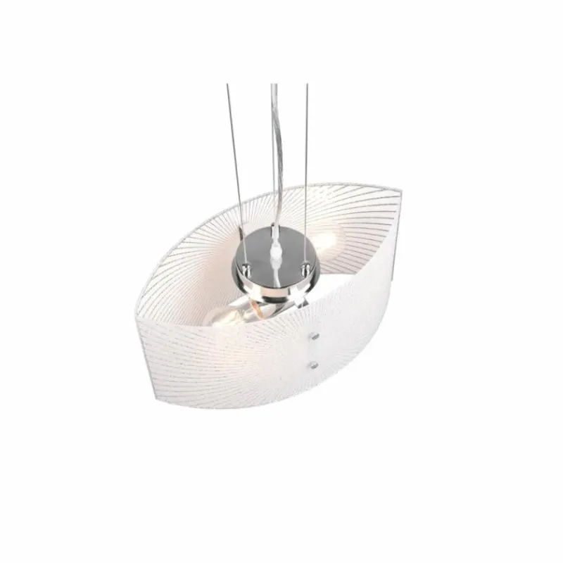Luminaires Trio Suspension Trio Elisa Chrome, 2 lumières