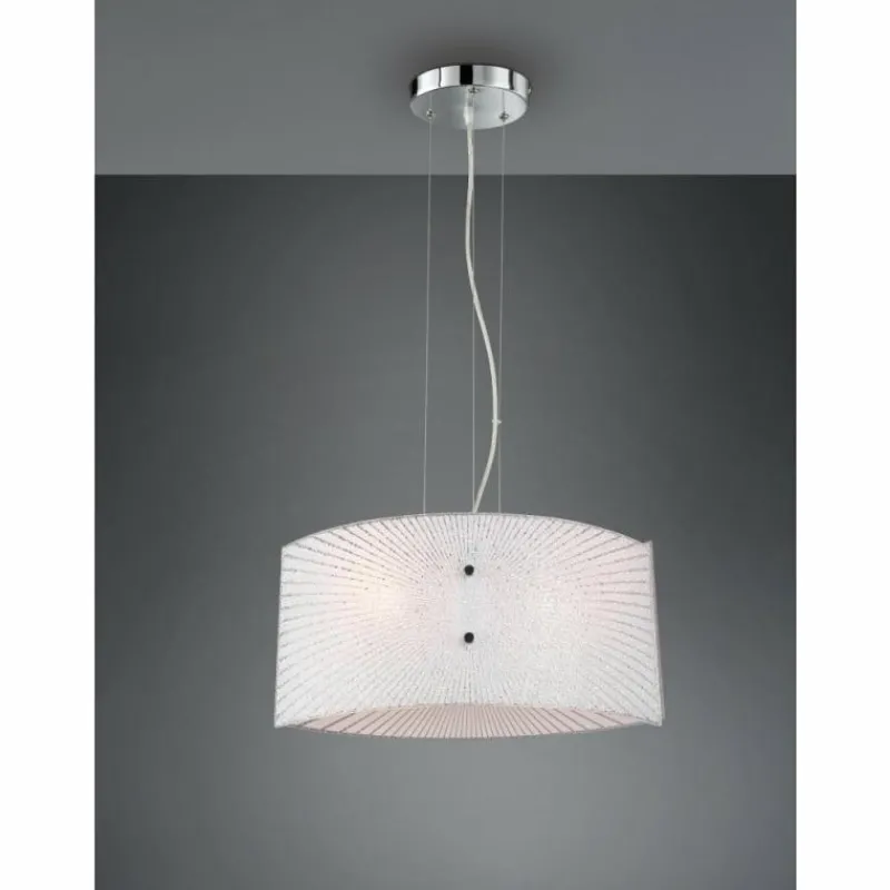 Luminaires Trio Suspension Trio Elisa Chrome, 2 lumières