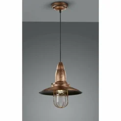 Lampes Industrielles-Luminaires Trio Suspension Trio FISHERMAN Cuivre, 1 lumière