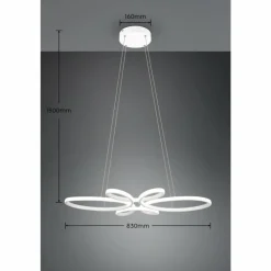 Luminaires Trio Suspension Trio FLY LED Blanc, 1 lumière* Éclairage Led