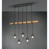 Lampes Vintages & Rétros-Luminaires Trio Suspension Trio Forester Brun foncé, Nickel mat, 5 lumières