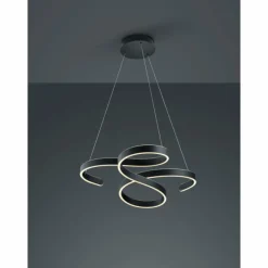 Lampes Industrielles-Luminaires Trio Suspension Trio Francis LED Anthracite, 1 lumière
