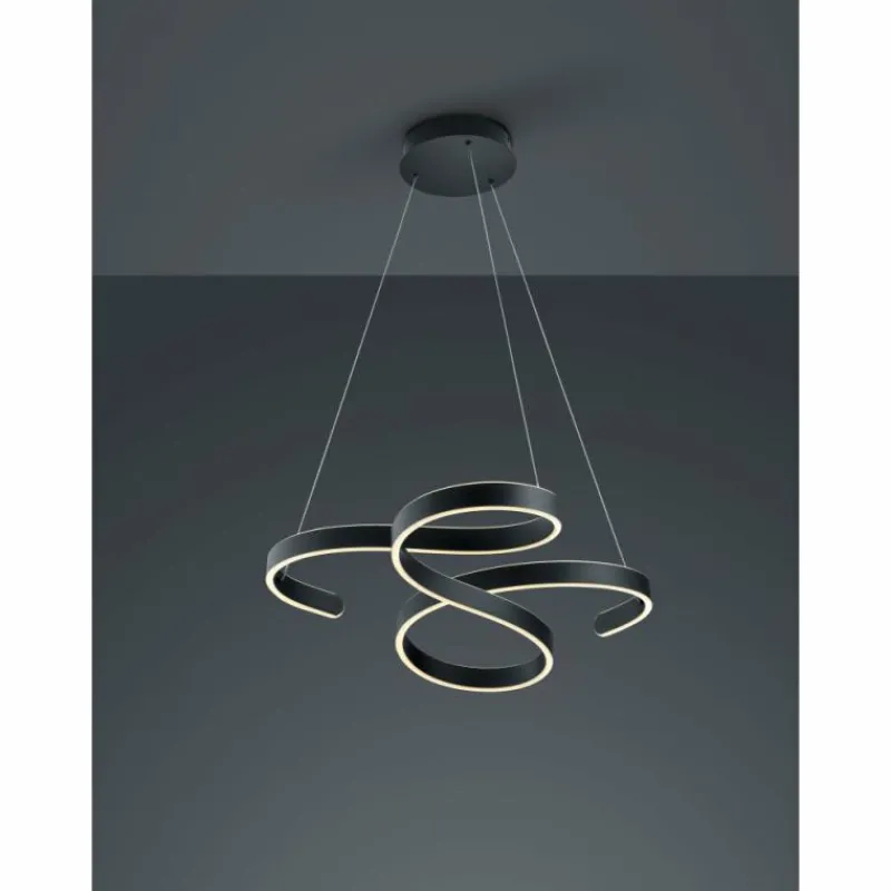 Lampes Industrielles-Luminaires Trio Suspension Trio Francis LED Anthracite, 1 lumière