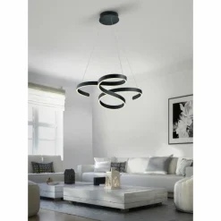 Lampes Industrielles-Luminaires Trio Suspension Trio Francis LED Anthracite, 1 lumière