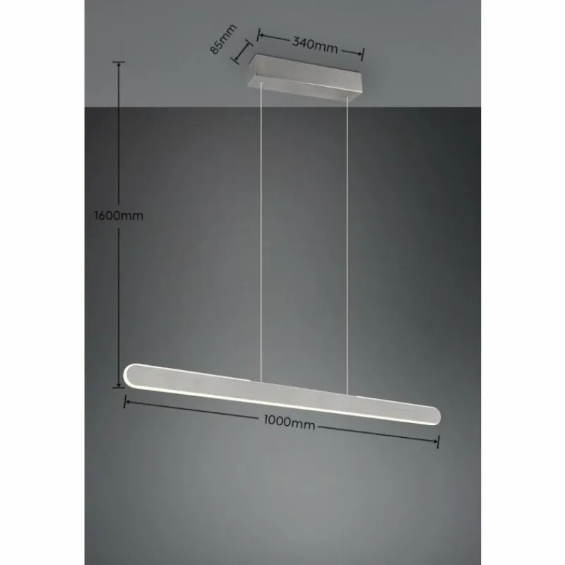 Luminaires Trio Suspension Trio HELIOS LED Aluminium, 1 lumière* Éclairage Led