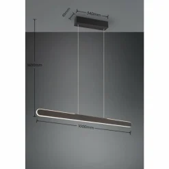 Luminaires Trio Suspension Trio HELIOS LED Noir, 1 lumière* Éclairage Led