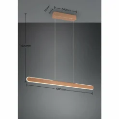 Luminaires Trio Suspension Trio HELIOS LED Brun, 1 lumière* Éclairage Led