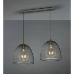 Lampes Vintages & Rétros-Luminaires Trio Suspension Trio Ivar Brun foncé, Nickel mat, 2 lumières