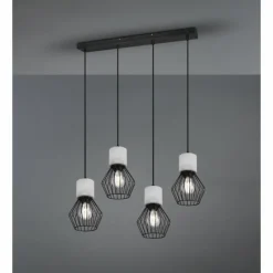 Luminaires Trio Suspension Trio Jamiro Noir, 4 lumières* Suspensions