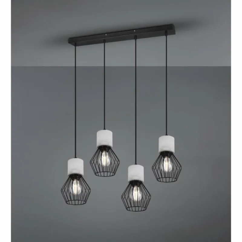 Luminaires Trio Suspension Trio Jamiro Noir, 4 lumières* Suspensions