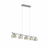 Lampes En Tissu-Luminaires Trio Suspension Trio KAPRUN Chrome, 5 lumières